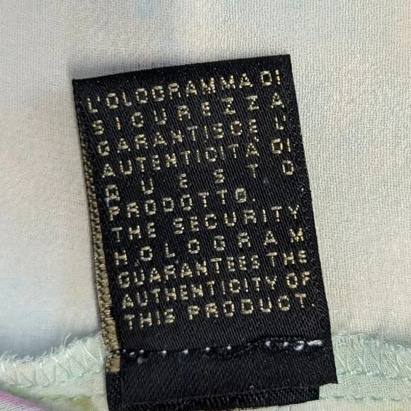 Just Cavalli Size *38 Italian (XS, 2) Printed Crepe Elasticized Hem Blouse - Picture 7 of 15